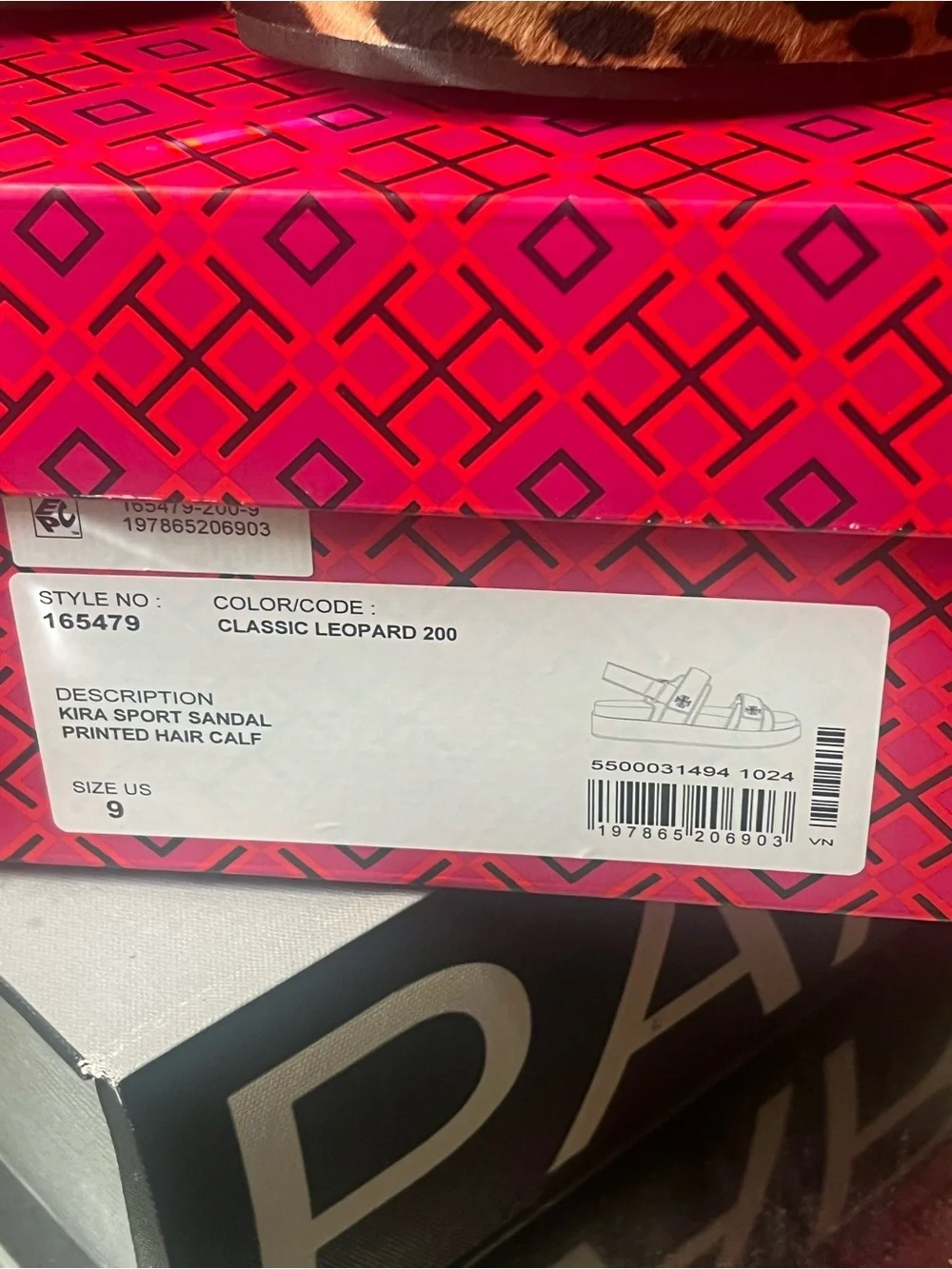 Tory Burch Leopard Print Platform Sandal with Gold Logo